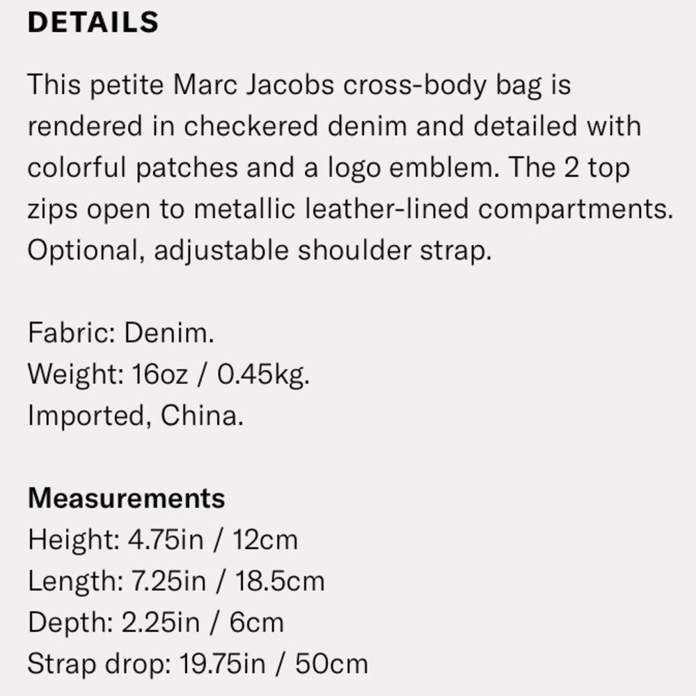 Marc Jacobs denim patch snapshot crossbody bag - Picture 11 of 11